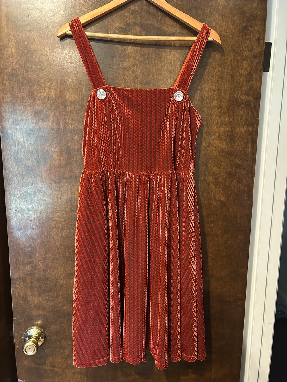 Unique Vintage burnt orange dress